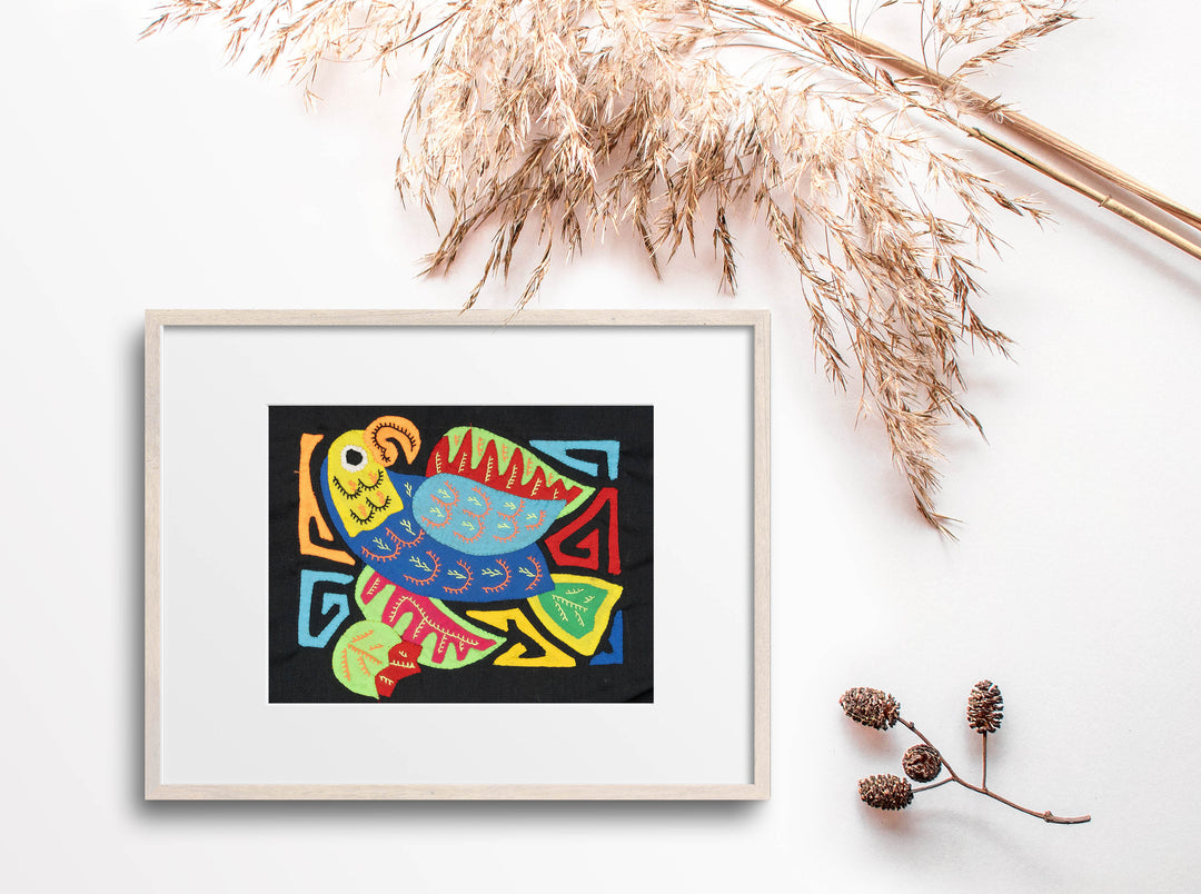 Multicolor Blue And Red Bird Molita