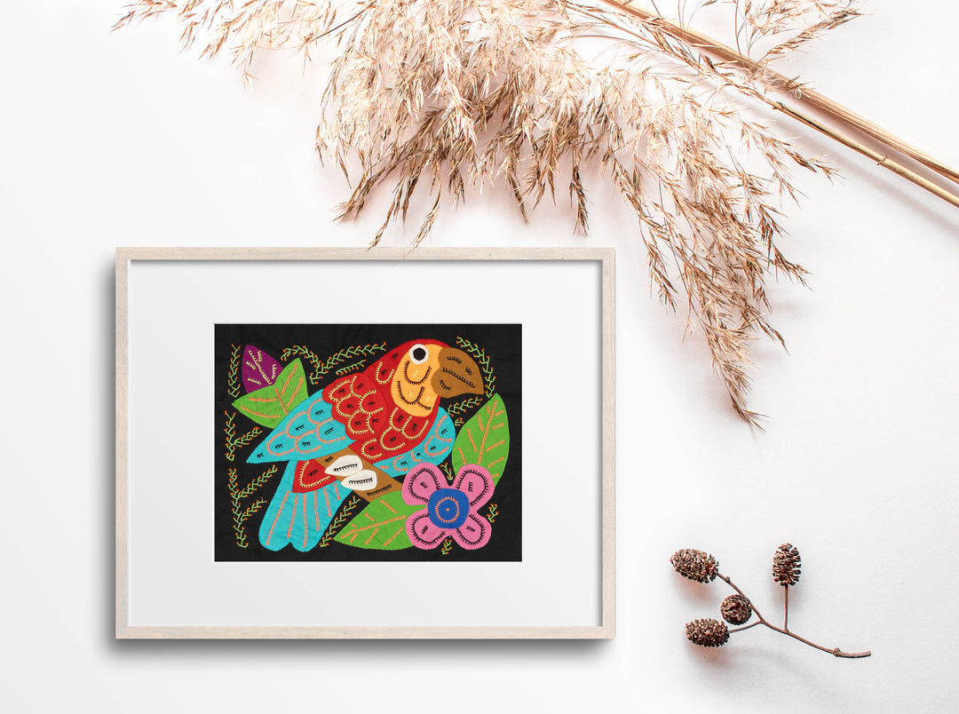 Multi-Color Parrot Bird Red And Blue Molita