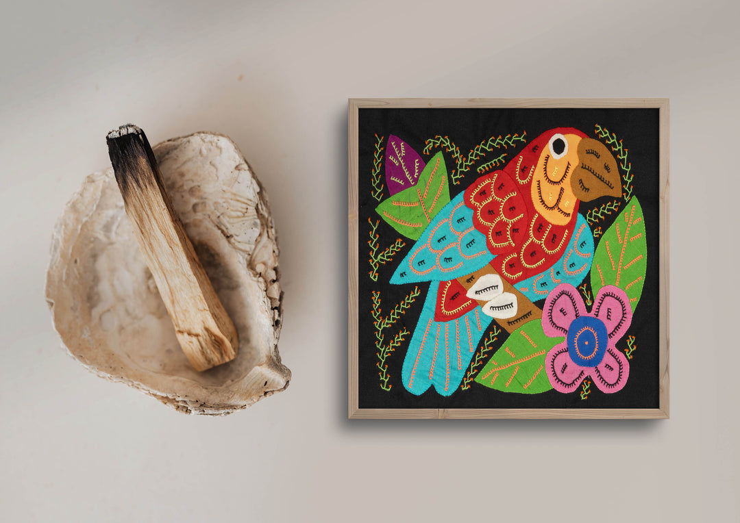 Multi-Color Parrot Bird Red And Blue Molita