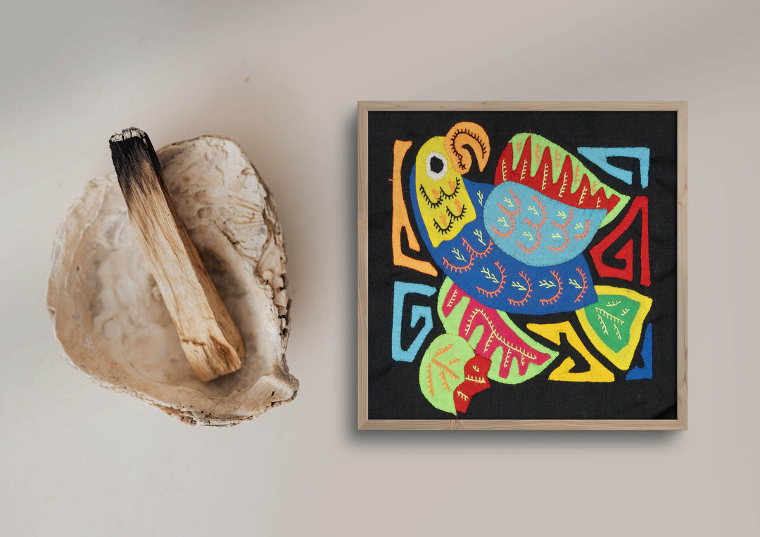 Multicolor Blue And Red Bird Molita