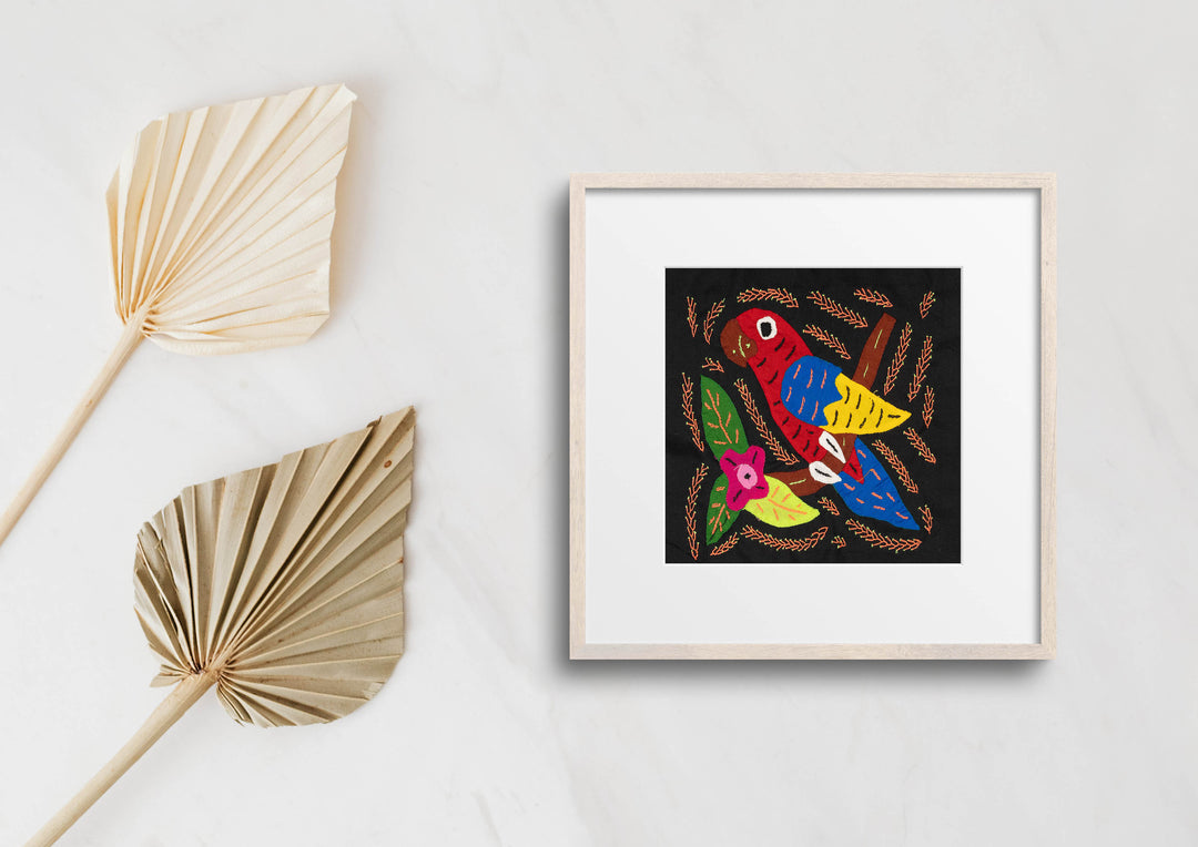 Multi-Color Parrot Bird Red And Blue Molita