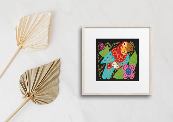 Multi-Color Parrot Bird Red And Blue Molita