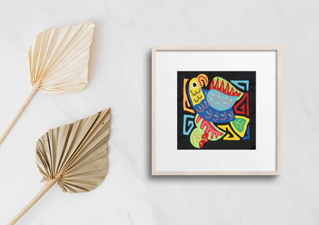 Multicolor Blue And Red Bird Molita