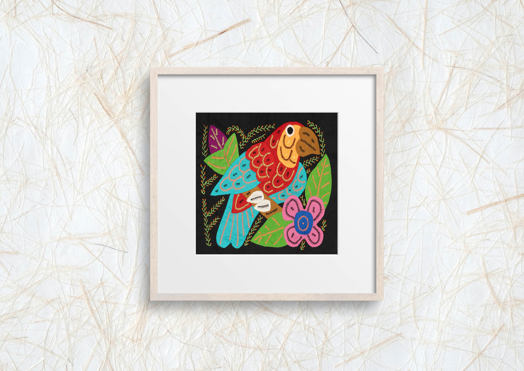 Multi-Color Parrot Bird Red And Blue Molita