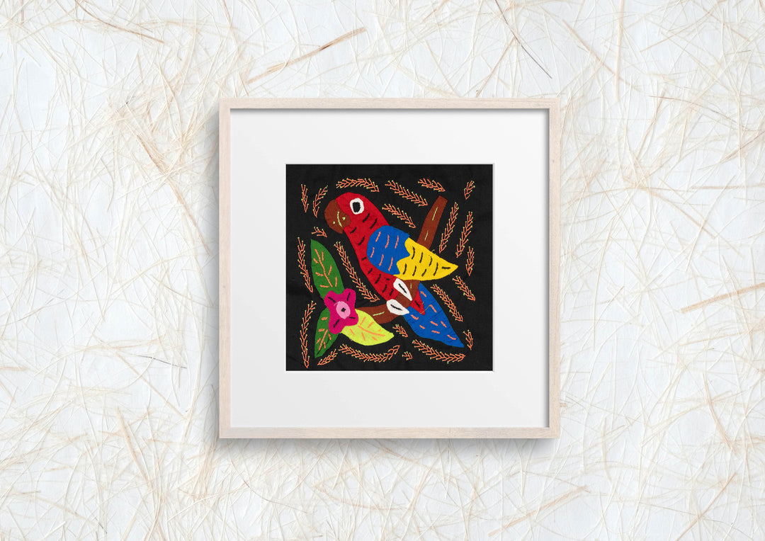 Multi-Color Parrot Bird Red And Blue Molita