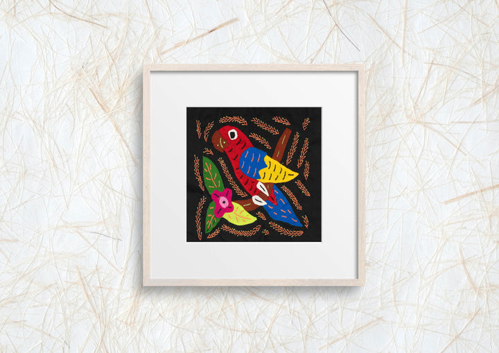 Multi-Color Parrot Bird Red And Blue Molita