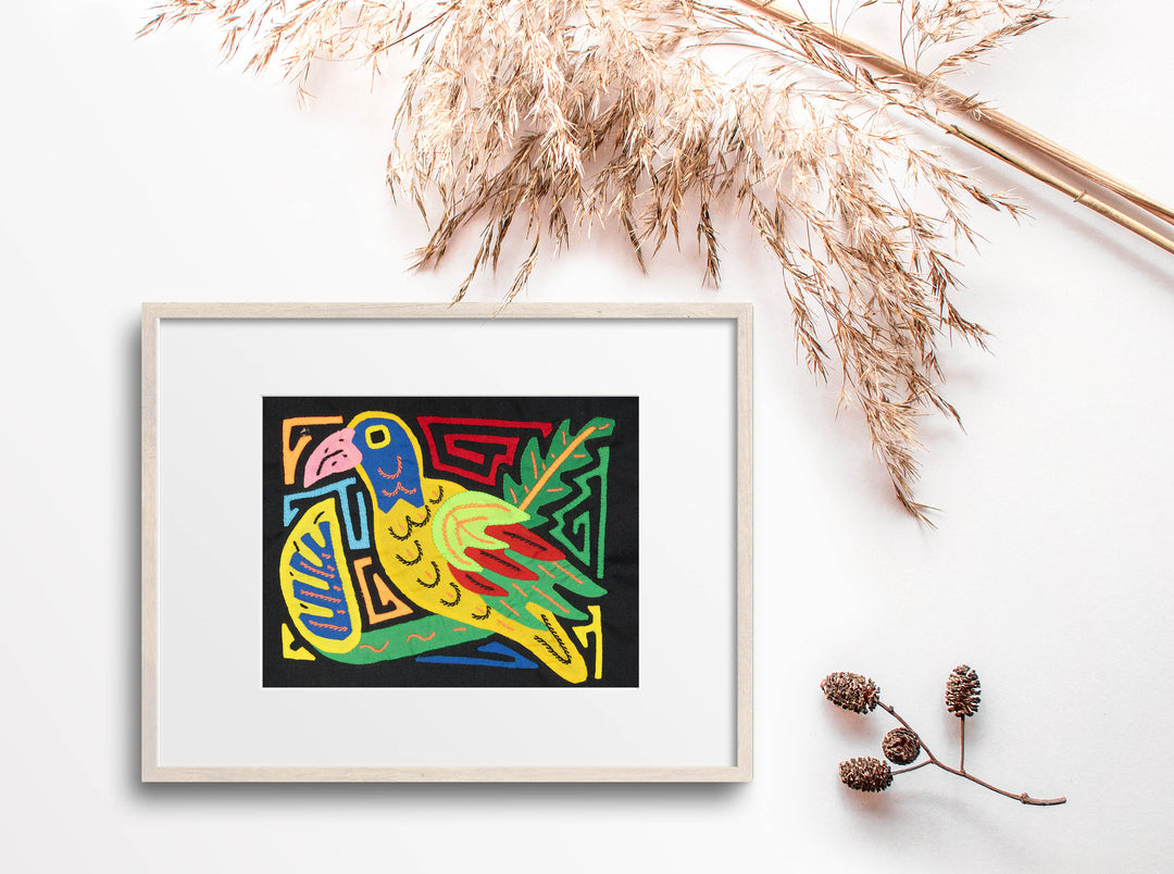 Multicolor Yellow Green And Blue Bird Molita