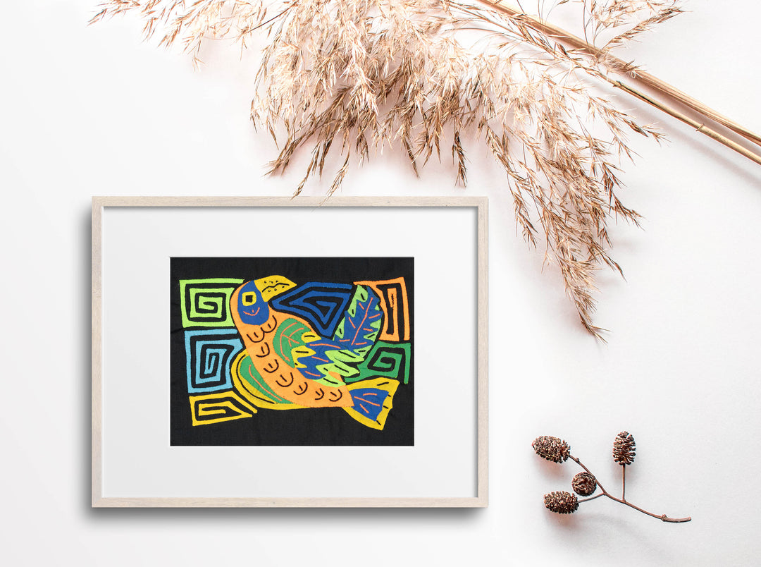 Multicolor Orange And Green Bird Molita