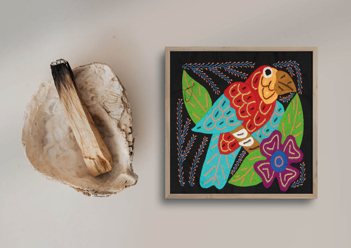 Multi-Color Parrot Bird Red And Blue Molita