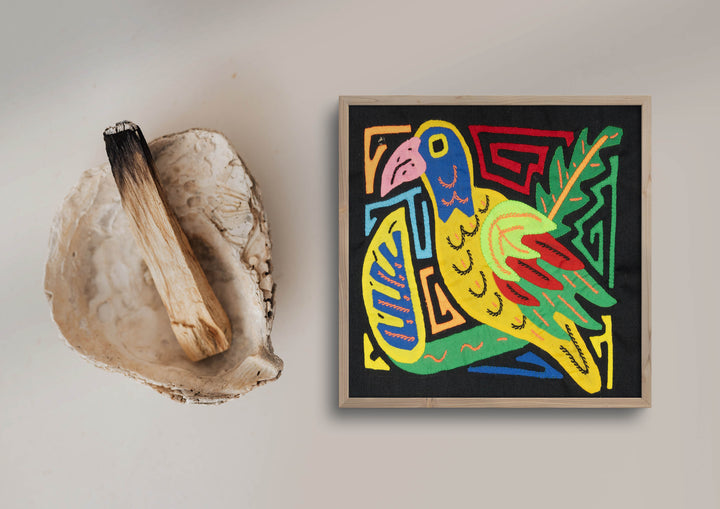 Multicolor Yellow Green And Blue Bird Molita