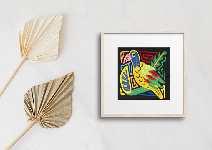 Multicolor Yellow Green And Blue Bird Molita