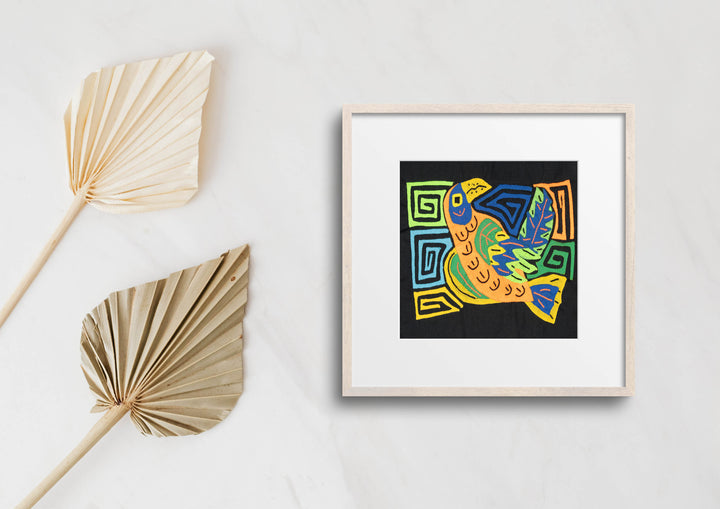 Multicolor Orange And Green Bird Molita