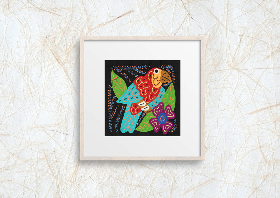 Multi-Color Parrot Bird Red And Blue Molita