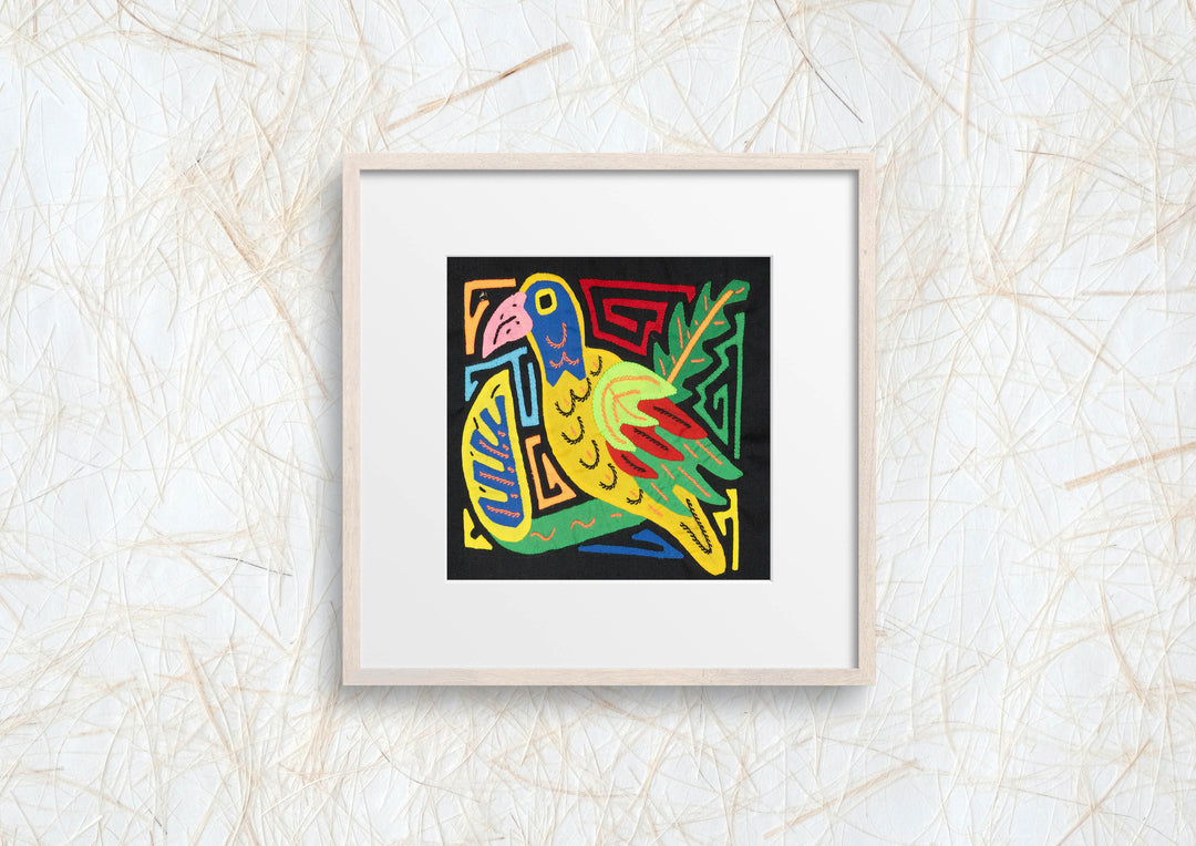 Multicolor Yellow Green And Blue Bird Molita