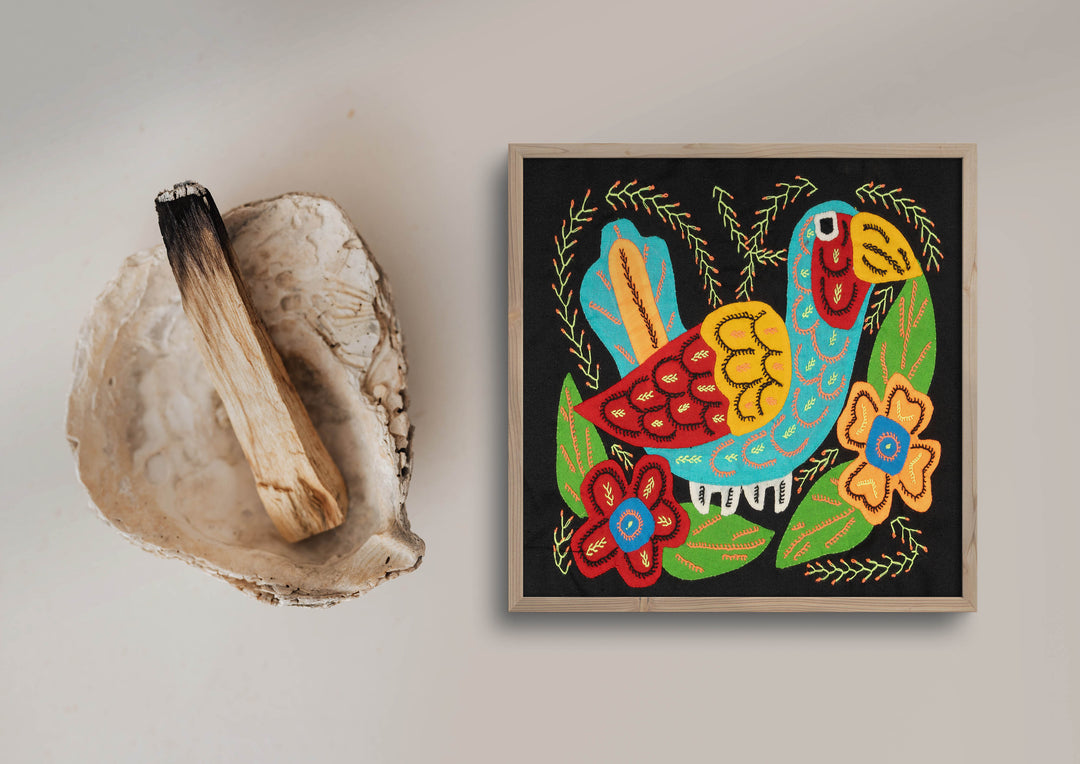 Multi-Color Bird Red And Blue Molita