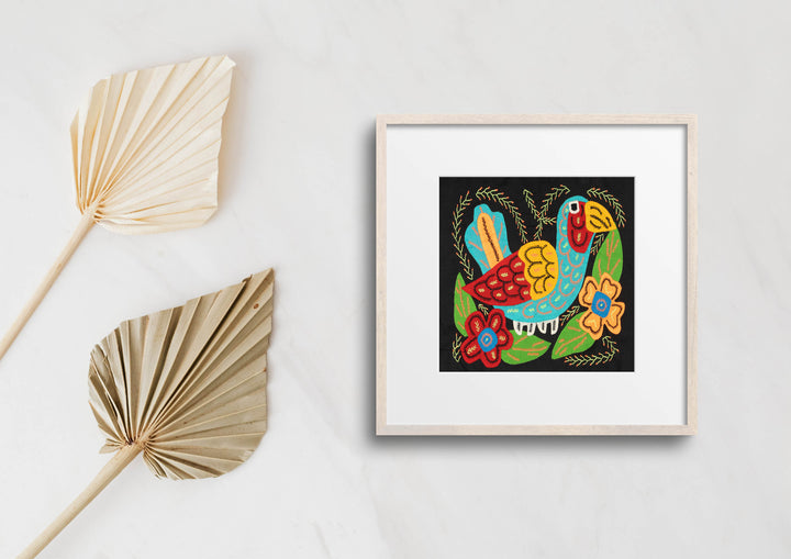 Multi-Color Bird Red And Blue Molita