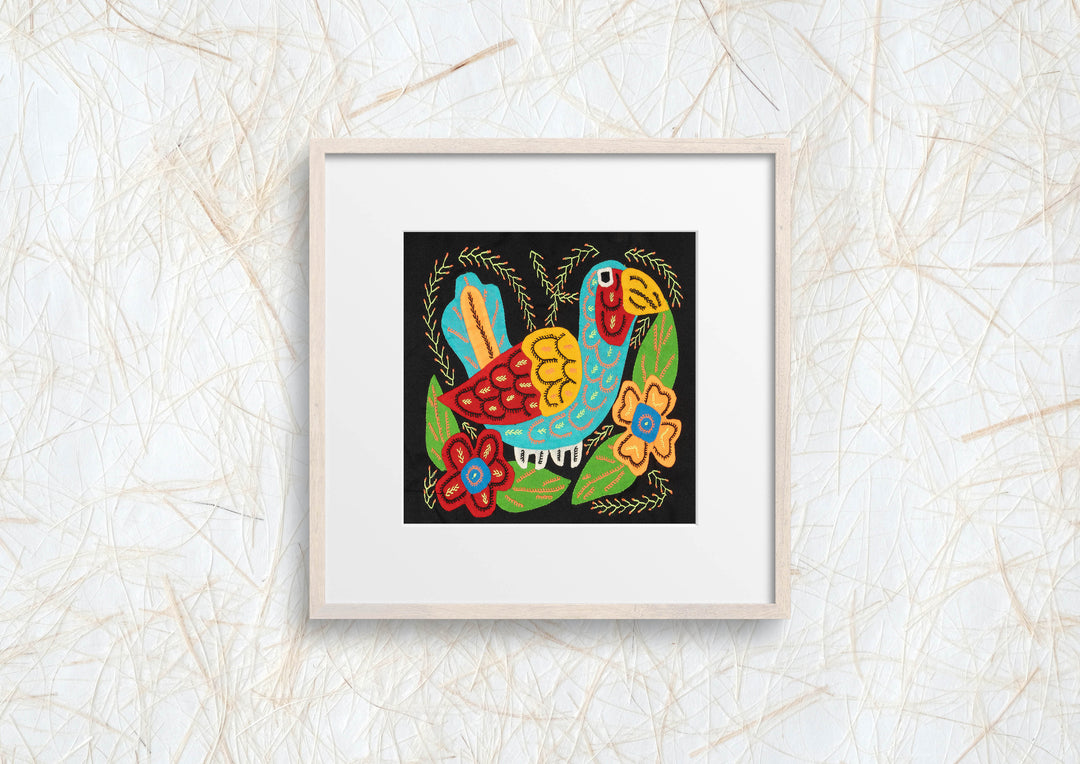 Multi-Color Bird Red And Blue Molita