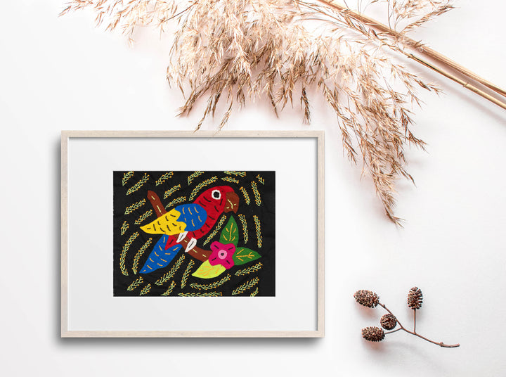 Multi-Color Parrot Bird Red And Blue Molita