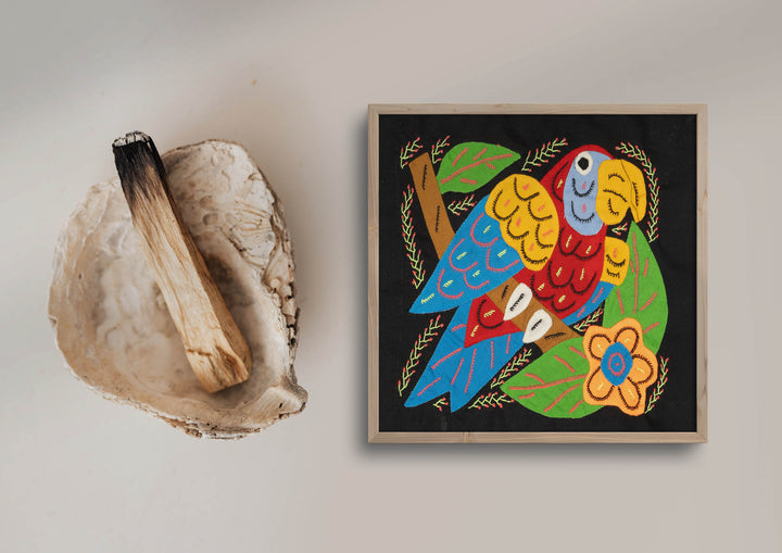 Multi-Color Parrot Bird Red And Blue Molita