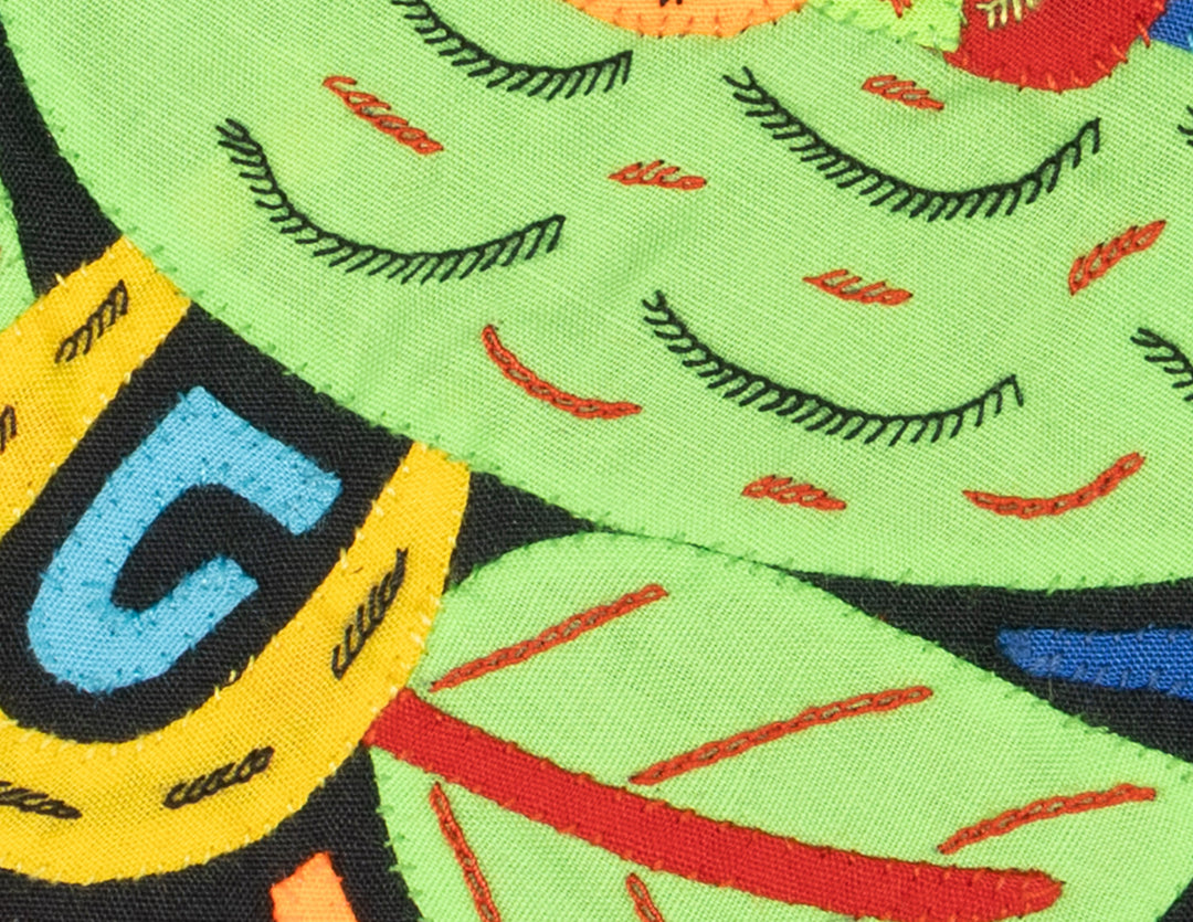 Multicolor Green And Orange Bird Molita