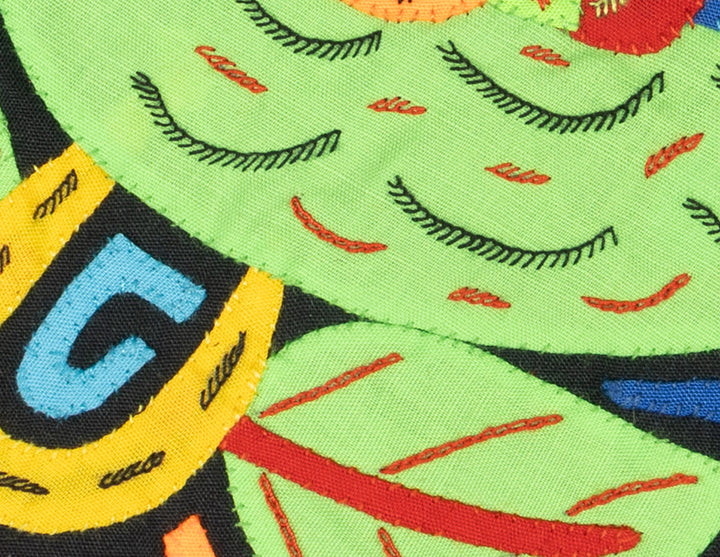 Multicolor Green And Orange Bird Molita