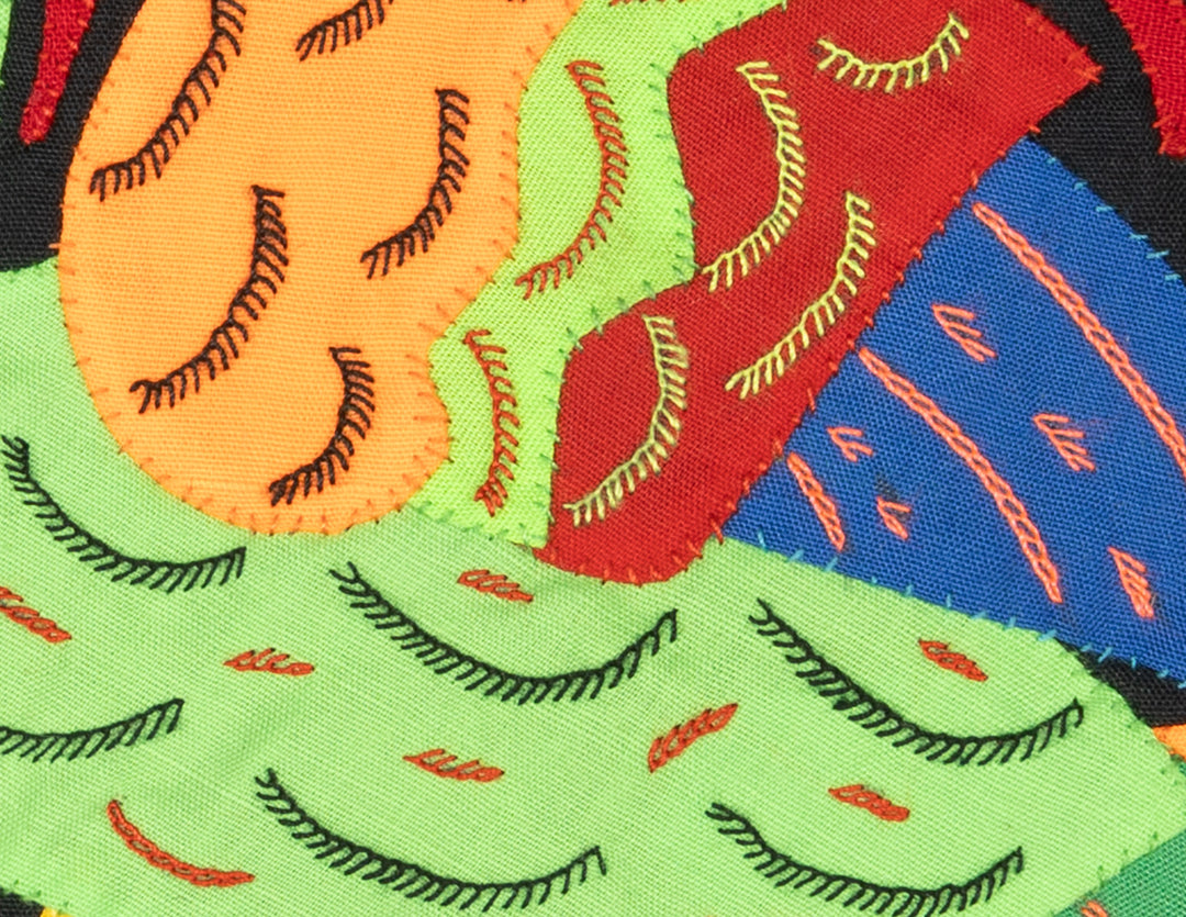 Multicolor Green And Orange Bird Molita