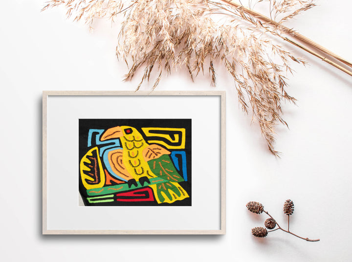 Multicolor Yellow Orange And Blue Bird Molita