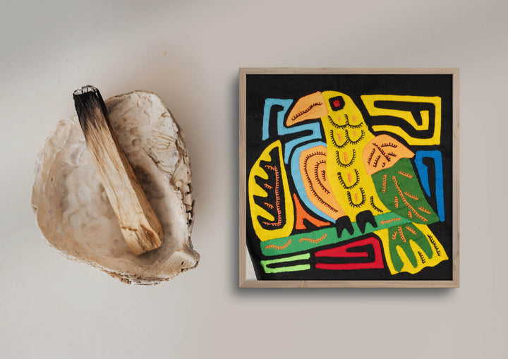 Multicolor Yellow Orange And Blue Bird Molita