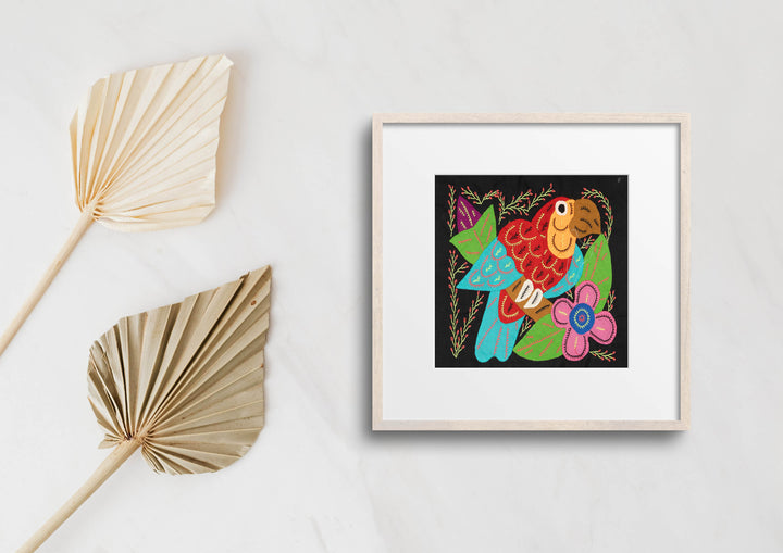 Multi-Color Parrot Bird Red And Blue Molita