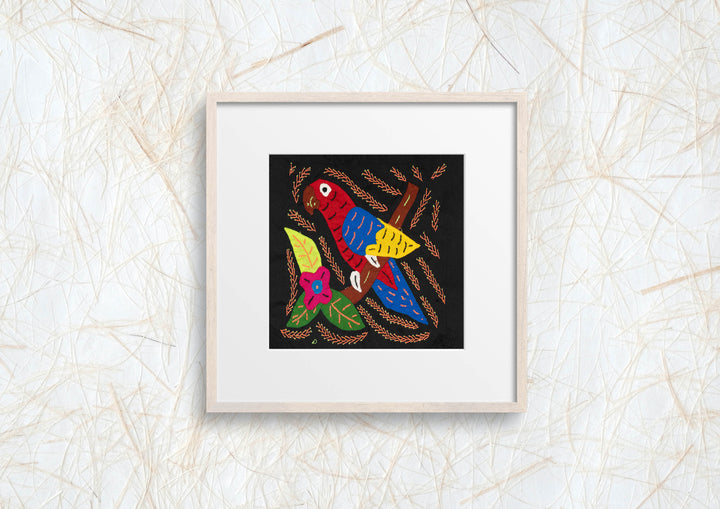 Multi-Color Parrot Bird Red And Blue Molita