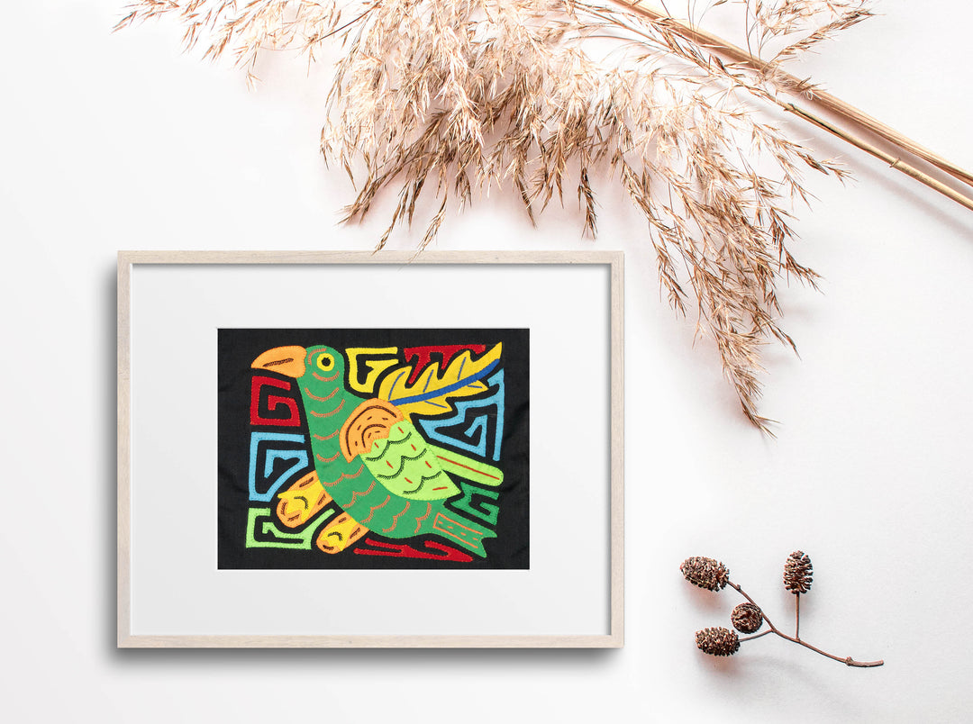 Multicolor Green And Orange Bird Molita