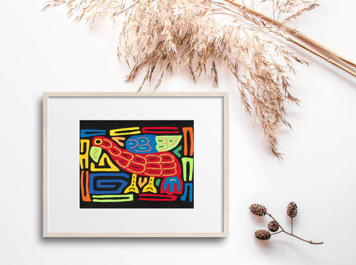 Multicolor Red And Blue Bird Molita
