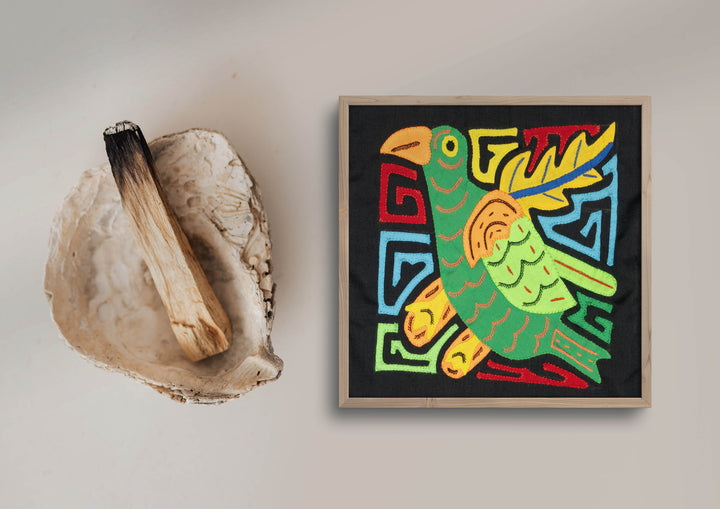 Multicolor Green And Orange Bird Molita