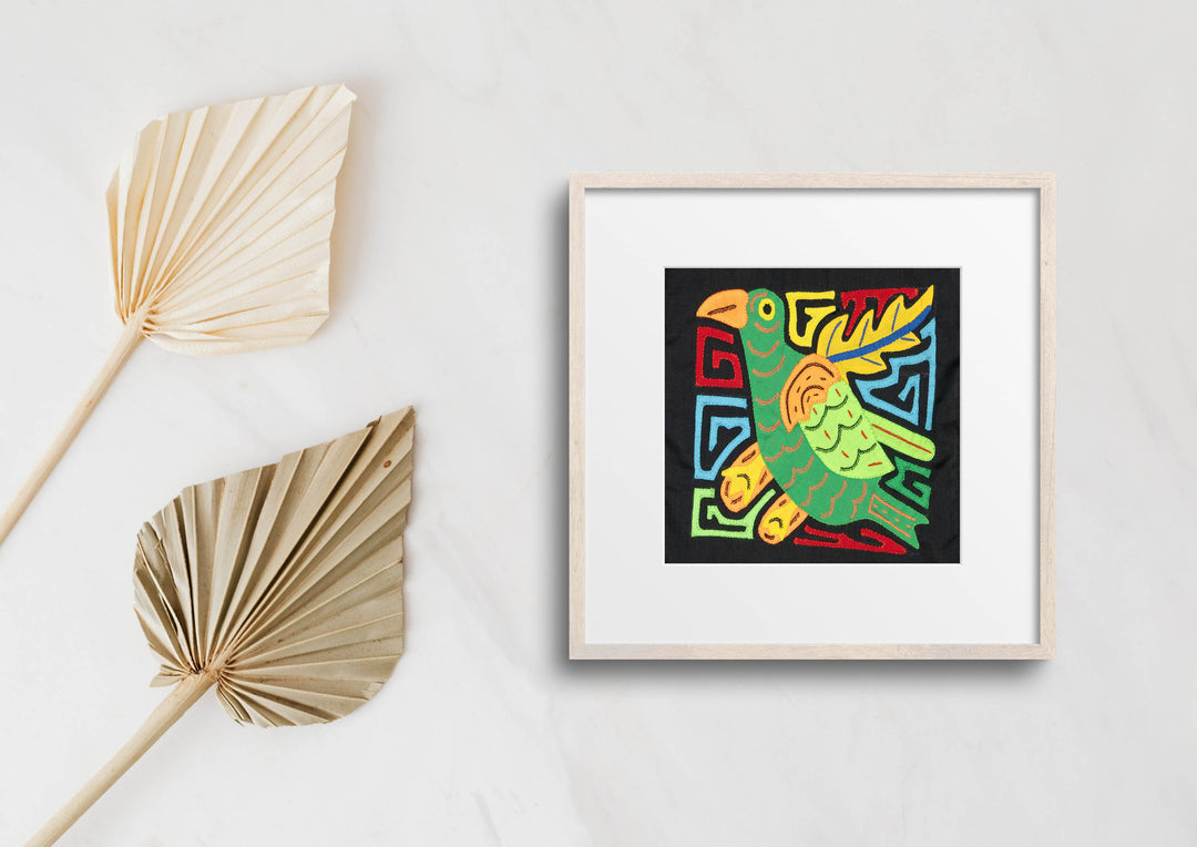 Multicolor Green And Orange Bird Molita