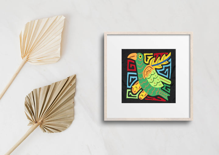 Multicolor Green And Orange Bird Molita