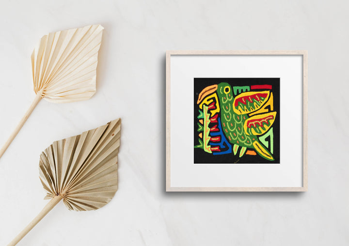 Multicolor Red Yellow And Green Bird Molita