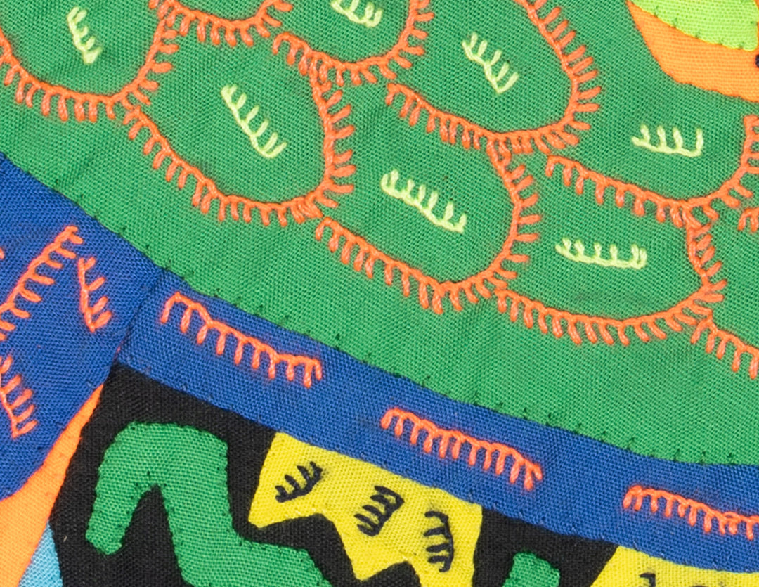 Multicolor Green And Orange Bird Molita