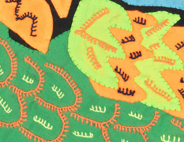 Multicolor Green And Orange Bird Molita