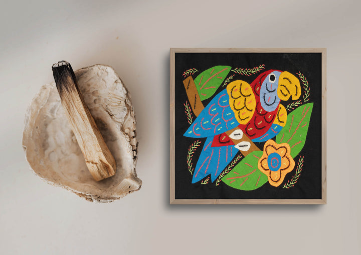 Multi-Color Parrot Bird Red And Blue Molita