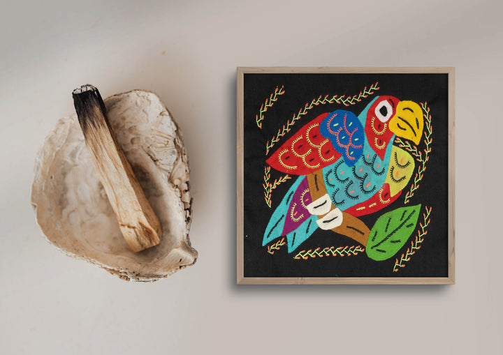 Multicolor Red And Blue Bird Molita