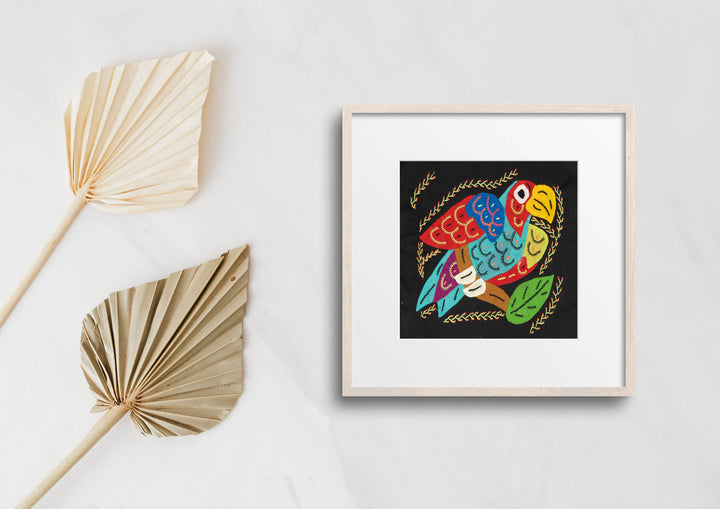 Multicolor Red And Blue Bird Molita