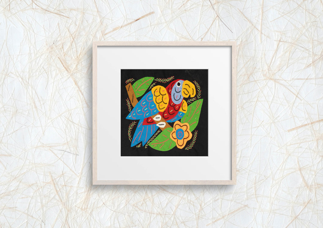 Multi-Color Parrot Bird Red And Blue Molita