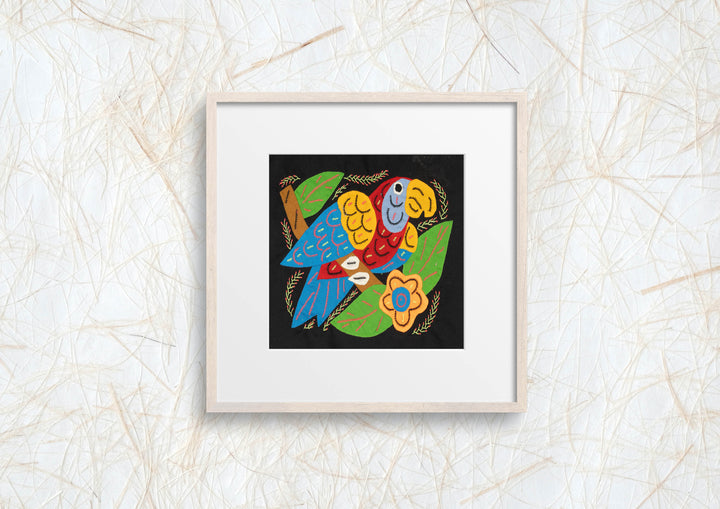 Multi-Color Parrot Bird Red And Blue Molita