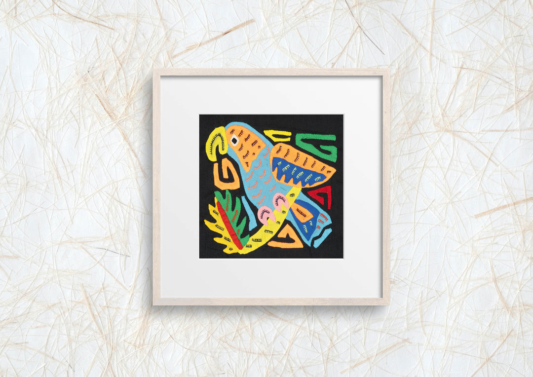 Multicolor Orange And Blue Bird Molita