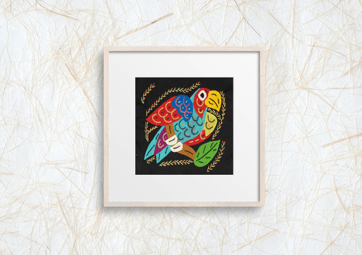 Multicolor Red And Blue Bird Molita