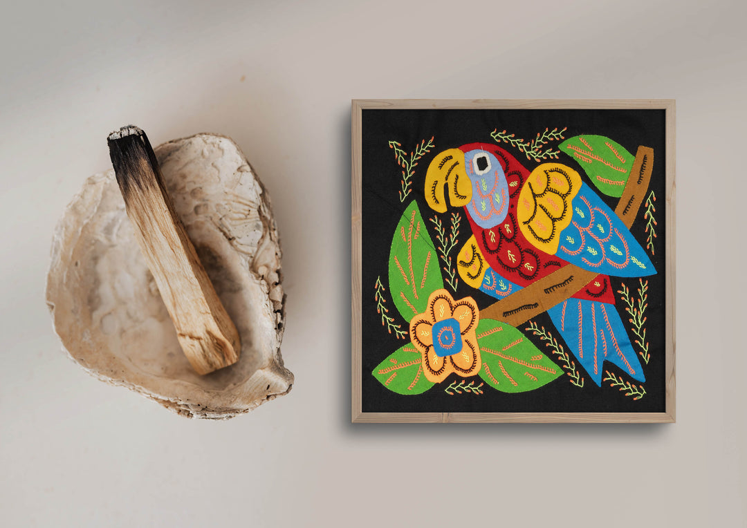 Multi-Color Parrot Bird Red And Blue Molita