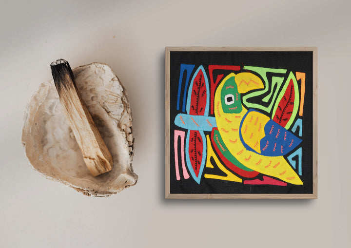 Multicolor Chartruce Red And Blue Bird Molita