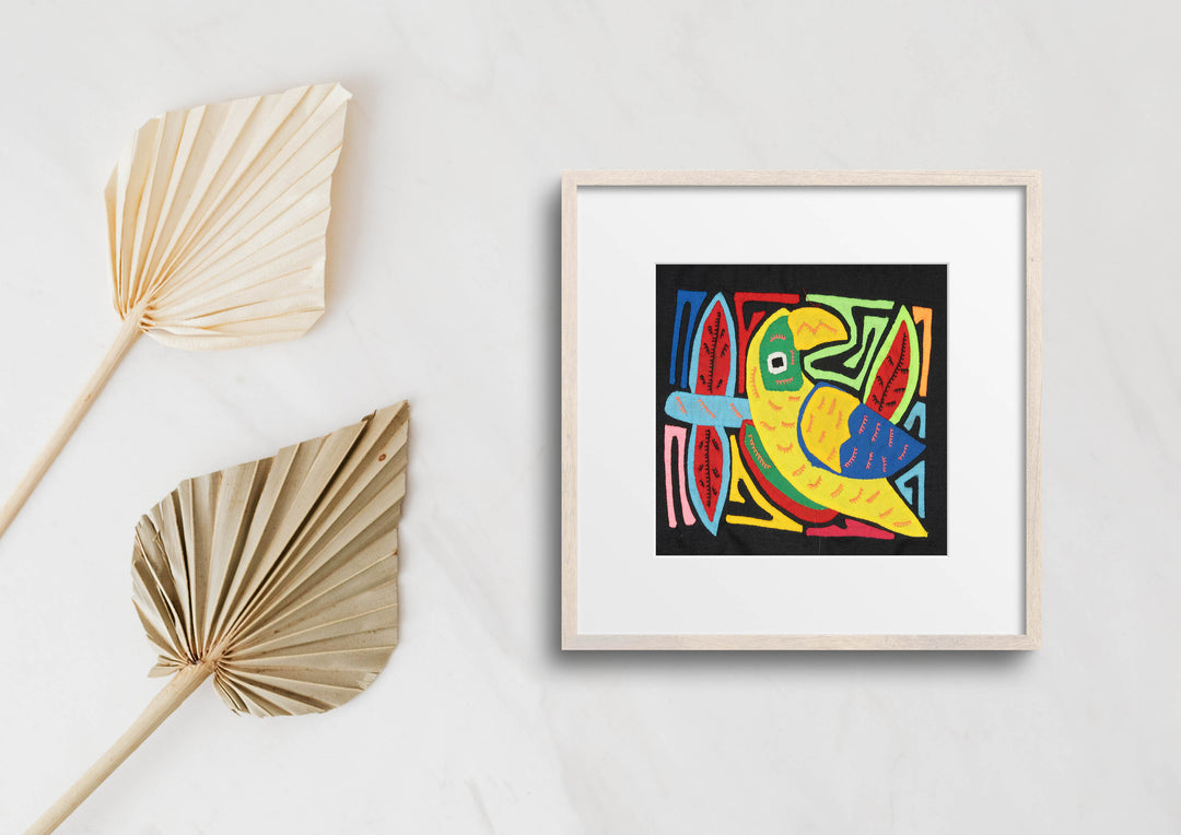 Multicolor Chartruce Red And Blue Bird Molita