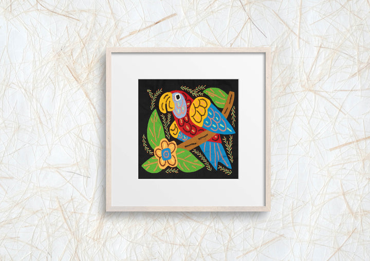 Multi-Color Parrot Bird Red And Blue Molita