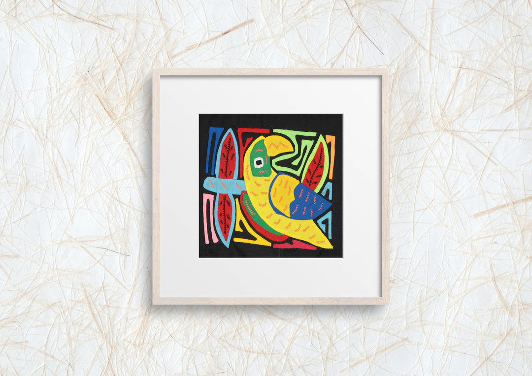 Multicolor Chartruce Red And Blue Bird Molita